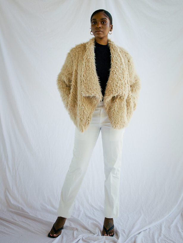 Teddy Bear Tan Faux Fur Coat SheShe MooMoo