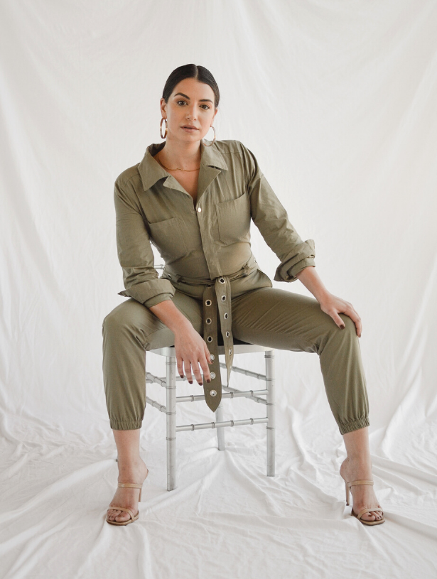 Carly Long Sleeve Utility Jumpsuit | SheShe MooMoo